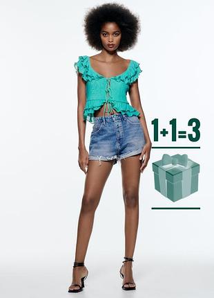 🥰топ на завязках zara