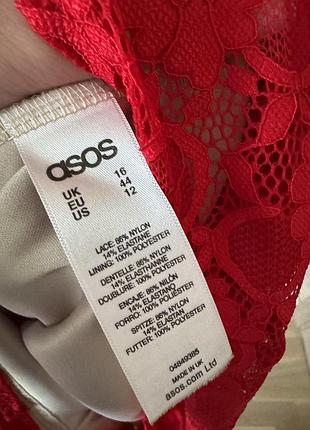 🥰облегающее миди платье с кружевом asos с открытой спинкой6 фото