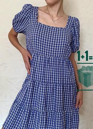 🥰 ярусное платье в клетку george 24