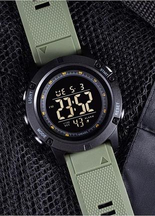 Мужские водостойкие тактические часы smael alex green