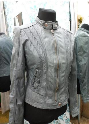 100%натуральна шкіра!! мякенька шкіряна жіноча курточка rock'n blue