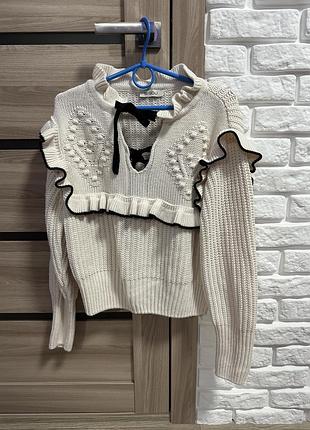 Продам светр з завʼязками s-m