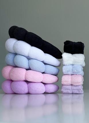 Обруч с напульсниками для умывания и макияжа