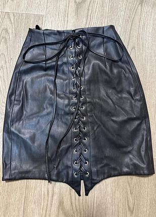 Кожаная юбка
