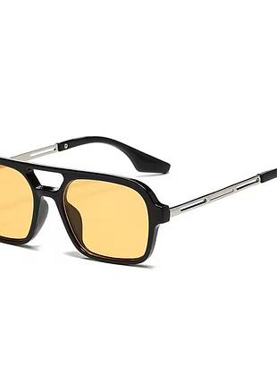 Очки желтые в черной оправе как том форд новые качественные