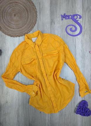 Женская блузка scotch & soda с длинным рукавом желтая размер s (44)