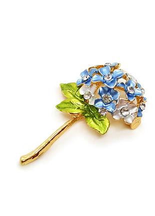 🔺💐✨ брошь "букет цветов" ювелирная эмаль, кристаллы