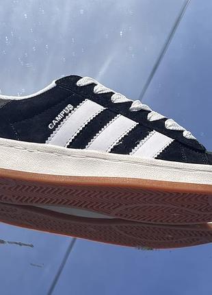 Черно-белые кроссовки adidas campus