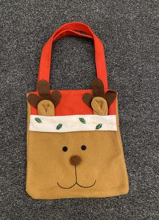 Сумочка детская новогодняя олень