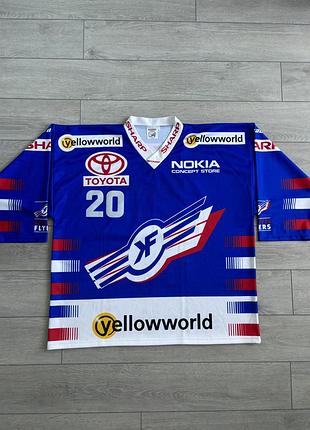 Джерси хоккейка ehc kloten flyers reto Pavoni switzerland ice hockey shirt jersey xl оригинал
