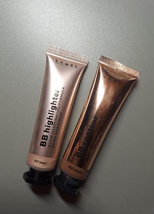 Жидкий хайлайтер и контуринг lamel