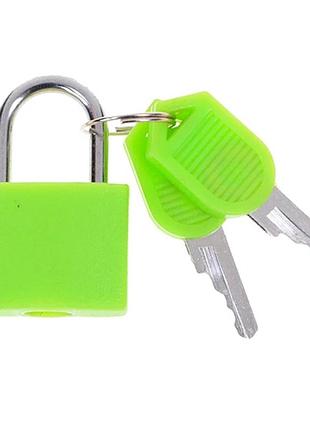 Замок навісний висячий міні 22 мм, сталева дужка, 2 ключі, кольорові