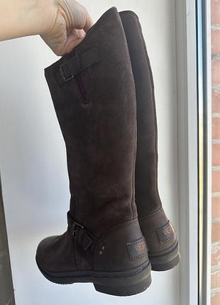 Новые кожаные высокие сапоги зимние ugg оригинал овчина