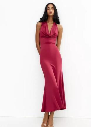 Платье женское бордовое zara new