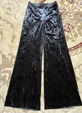 Брюки - палаццо из бархата zara woman