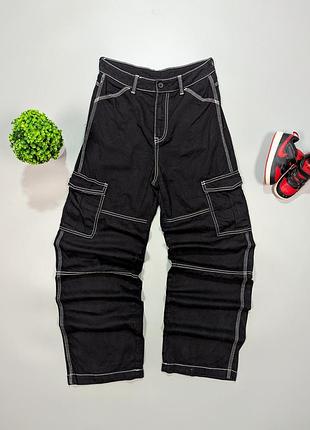 Жіночі широкі карго баггі штани/джинси sk8 h&m висока талія розмір s/xs