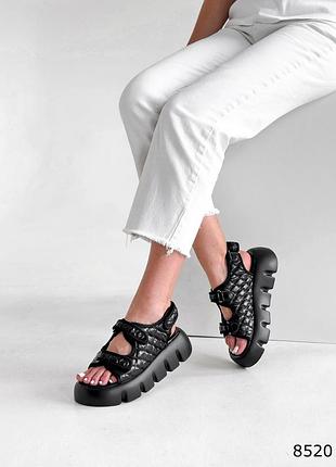 Босоніжки жіночі marta чорний екошкіра 8520