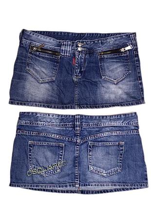 Вінтажна джинсова мініспідниця fucker vintage y2k 2000