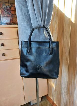 Небольшая черная сумка, натуральная кожа, smith &amp; canova