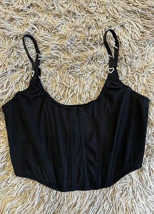 Топ корсет черный