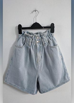 Шорты джинсовые с высокой посадкой new look denim jeans
