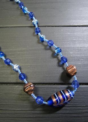 Бусы лемпворк муранское стекло