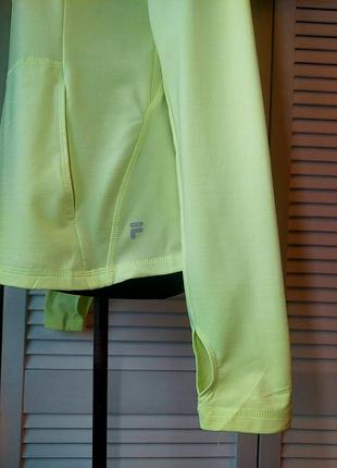 Кофта пуловер лонгслів для спорту салатова fila4 фото