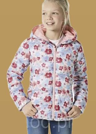 Куртка для девочки в цветочный принт