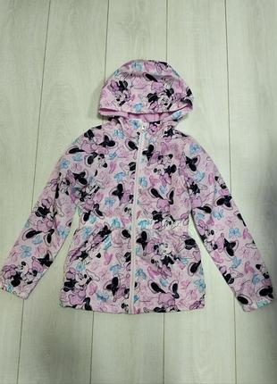 Куртка-ветровка розовая минные маус disney 134см