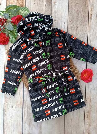 Махровый банный халат minecraft халат дитячий