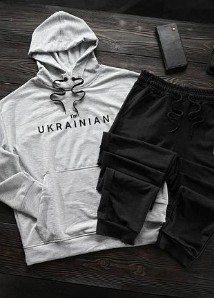 Худи кофта с капюшоном + спортивные штаны, мужской спортивный костюм высокого качества