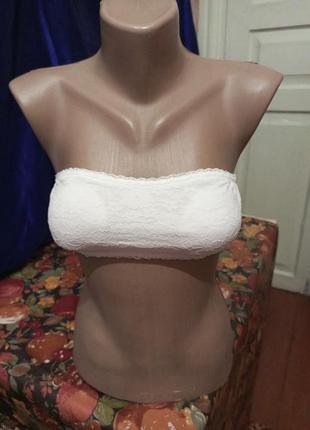 Білий ажурний топ