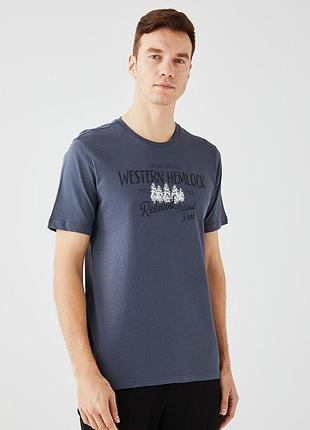 Серая мужская футболка lc waiki/лс вайки-western hemlock. фирменная туречка