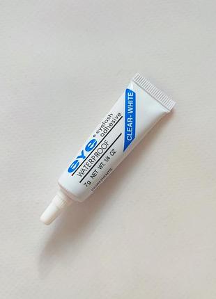 Клей для накладных ресниц прозрачный белый eye eyelash edhesive clear white силиконовый водостойкий ресничек силикон #росборя