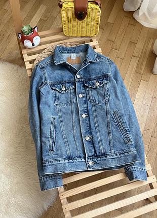 Крутая джинсовка из плотного денима от h&m