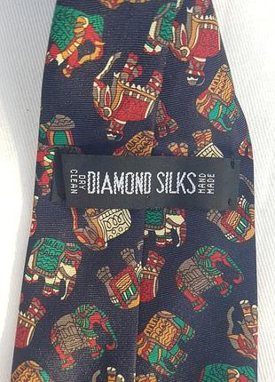 Шовкова краватка слони diamond silks3 фото