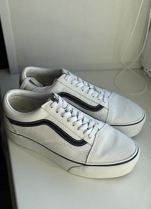 Шкіряні кеди vans кеди на високій підошві