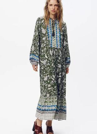 Платье женское в принт zara new