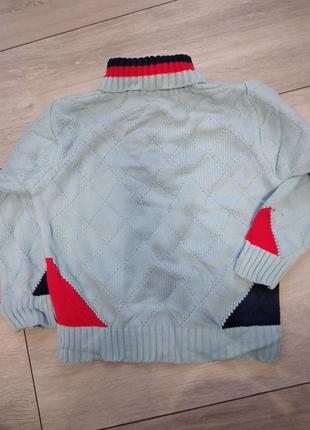Голубой свитер на мальчика 3-5 лет3 фото