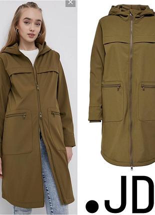 Jdy демисезонная удлиненная куртка softshell на флисе