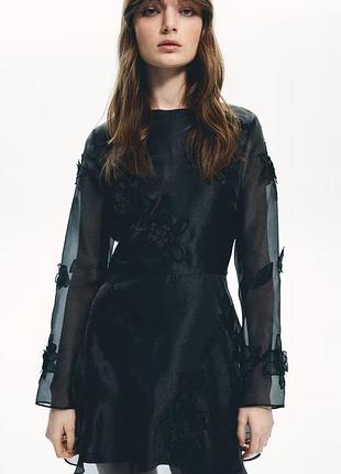 Коротка чорна сукня h&m