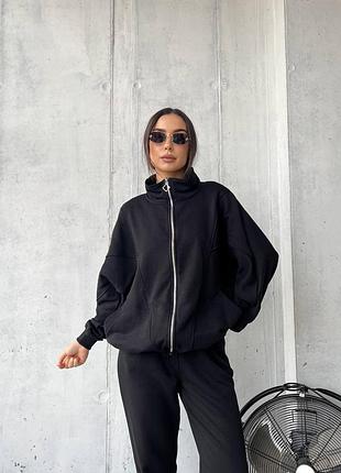 Спортивный костюм с кофтой на молнии с брюками с карманами с манжетами на резинке5 фото