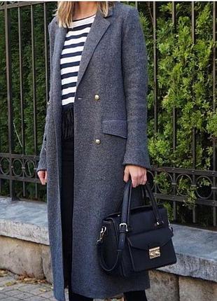 Zara пальто шерсть