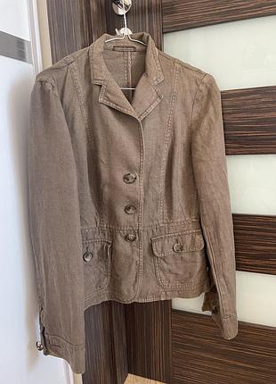 Пиджак лен max mara плечи -37. пог - 47 пот -36 длина - 55. рукав - 61