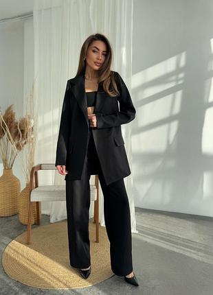 Костюм женский брючный жакет на подплечниках/брюки