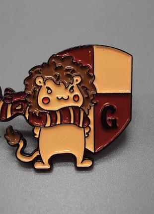 Значок пин гарни поттер факультет фрифиндор лев harry potter gryfffindor знак брошка No18508
