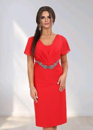 Роскошное вечернее платье короткая больших размеров батал для корпоративной свадьбы дня рождения ✨