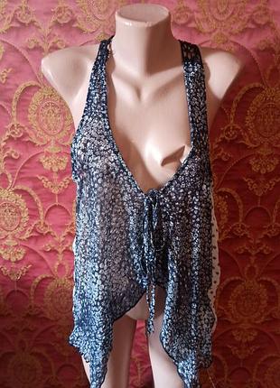 Просторная блуза на завязках 14 размер