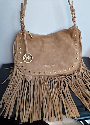 Замшевая сумка michael kors с бахромой3 фото