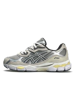 👟 женские кроссовки asics gel-nyc grey silver yellow 👟
